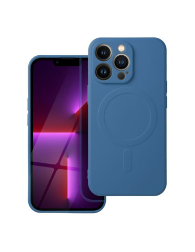 SILICONE MAG COVER compatible avec MagSafe pour IPHONE 13 Pro bleu