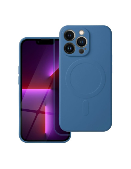 SILICONE MAG COVER compatible avec MagSafe pour IPHONE 13 Pro bleu