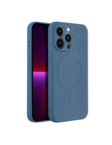 SILICONE MAG COVER compatible avec MagSafe pour IPHONE 13 Pro bleu