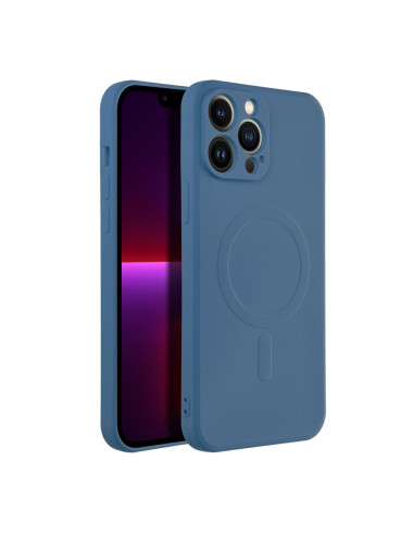 SILICONE MAG COVER compatible avec MagSafe pour IPHONE 13 Pro Max bleu