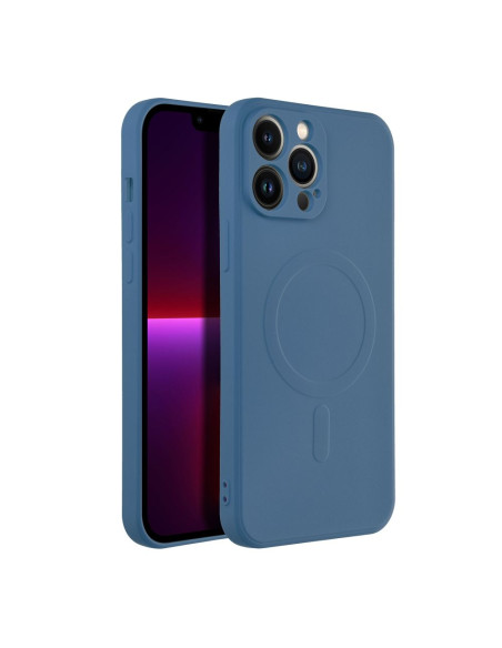 SILICONE MAG COVER compatible avec MagSafe pour IPHONE 13 Pro Max bleu