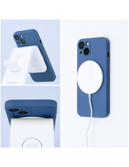 SILICONE MAG COVER compatible avec MagSafe pour IPHONE 13 Pro Max bleu