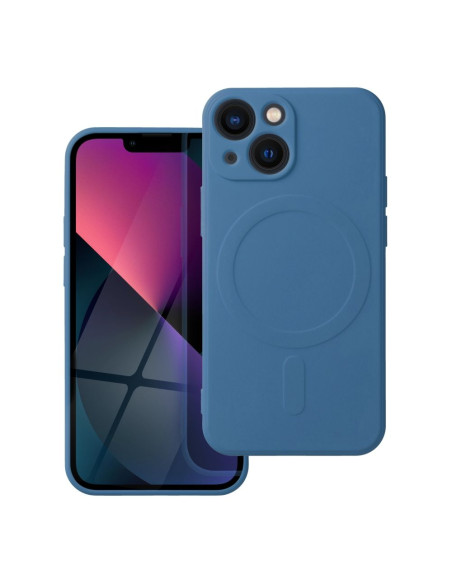 SILICONE MAG COVER compatible avec MagSafe pour IPHONE 13 Mini bleu