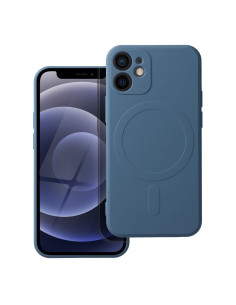 Coque MAG SILICONE compatible avec MagSafe pour IPHONE 12 Mini bleu