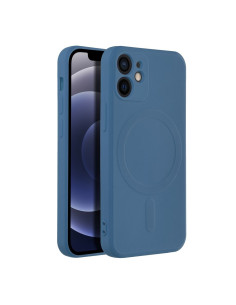 Coque MAG SILICONE compatible avec MagSafe pour IPHONE 12 Mini bleu 2
