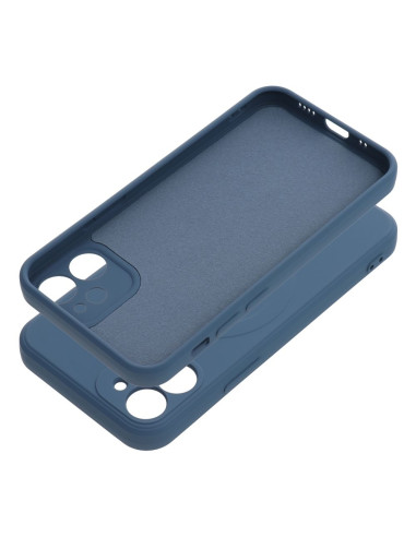 Coque MAG SILICONE compatible avec MagSafe pour IPHONE 12 Mini bleu