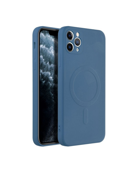 SILICONE MAG COVER compatible avec MagSafe pour IPHONE 11 Pro Max bleu
