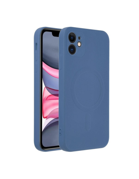 SILICONE MAG COVER compatible avec MagSafe pour IPHONE 11 bleu