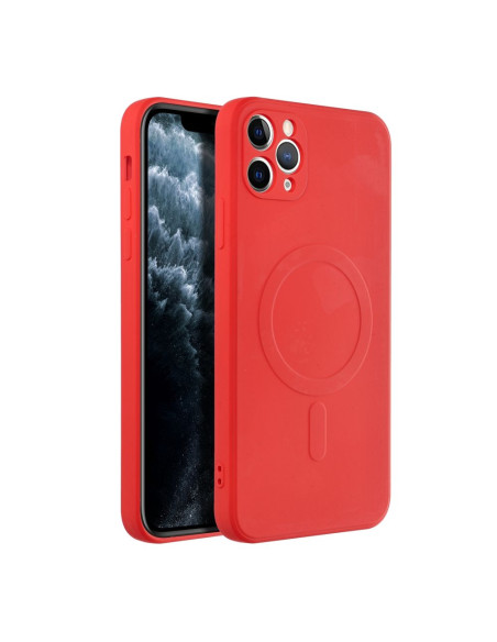 SILICONE MAG COVER compatible avec MagSafe pour IPHONE 11 Pro Max rouge