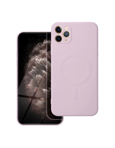 SILICONE MAG COVER compatible avec MagSafe pour IPHONE 11 Pro Max rose