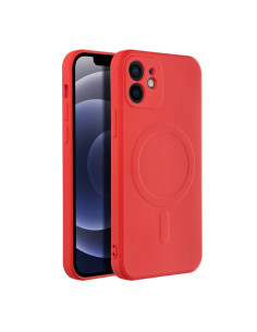 SILICONE MAG COVER compatible avec MagSafe pour IPHONE 12 rouge 2