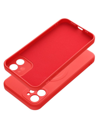 SILICONE MAG COVER compatible avec MagSafe pour IPHONE 12 rouge