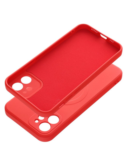 SILICONE MAG COVER compatible avec MagSafe pour IPHONE 12 rouge