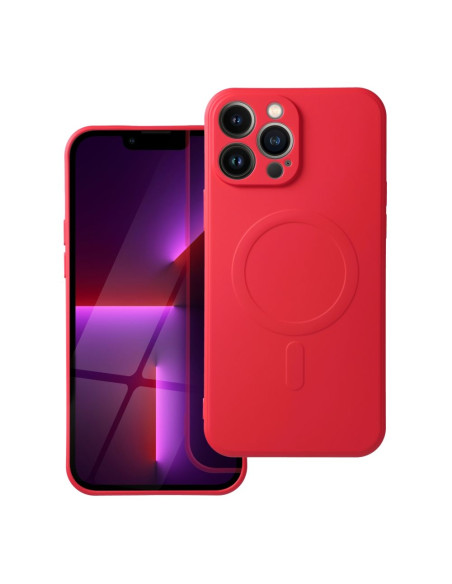 SILICONE MAG COVER compatible avec MagSafe pour IPHONE 13 Pro Max rouge