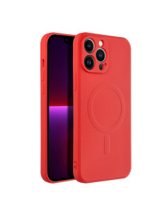 SILICONE MAG COVER compatible avec MagSafe pour IPHONE 13 Pro Max rouge 2