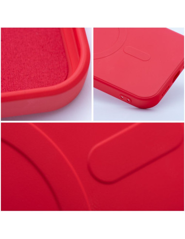 SILICONE MAG COVER compatible avec MagSafe pour IPHONE 13 Pro Max rouge