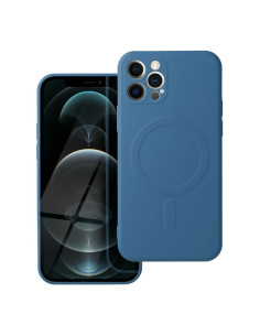 Coque MAG SILICONE compatible avec MagSafe pour IPHONE 12 Pro bleu