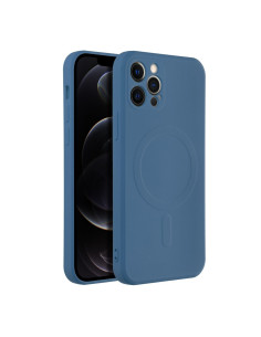 Coque MAG SILICONE compatible avec MagSafe pour IPHONE 12 Pro bleu 2