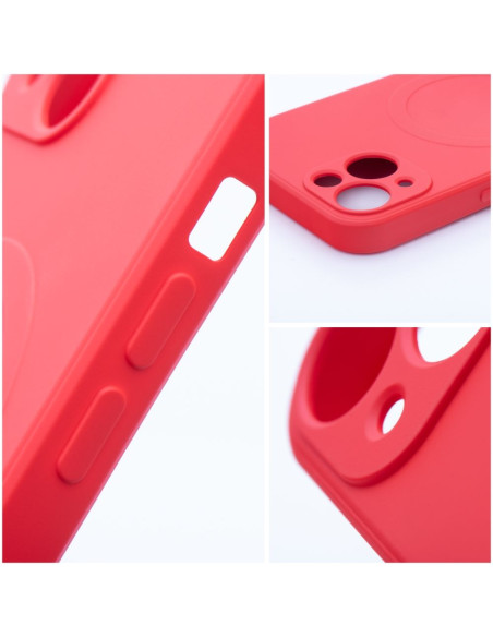 Coque MAG SILICONE compatible avec MagSafe pour IPHONE 12 Pro rouge