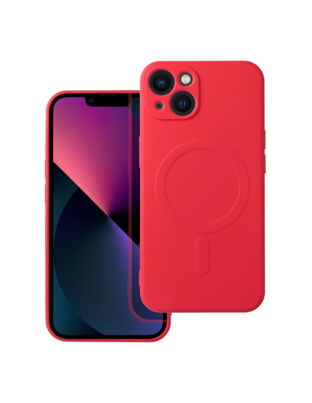 SILICONE MAG COVER compatible avec MagSafe pour IPHONE 13 rouge