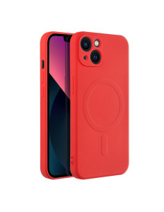 SILICONE MAG COVER compatible avec MagSafe pour IPHONE 13 rouge 2