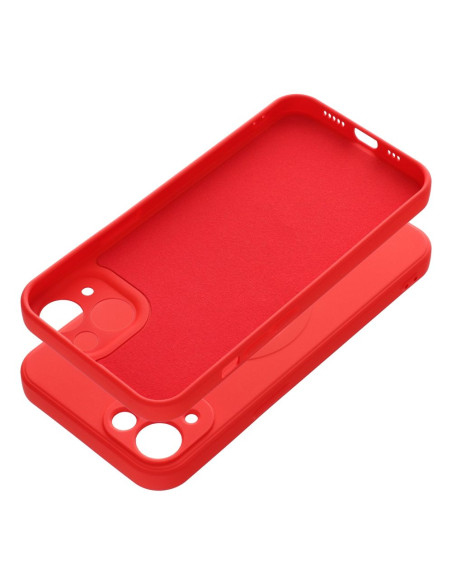 SILICONE MAG COVER compatible avec MagSafe pour IPHONE 13 rouge