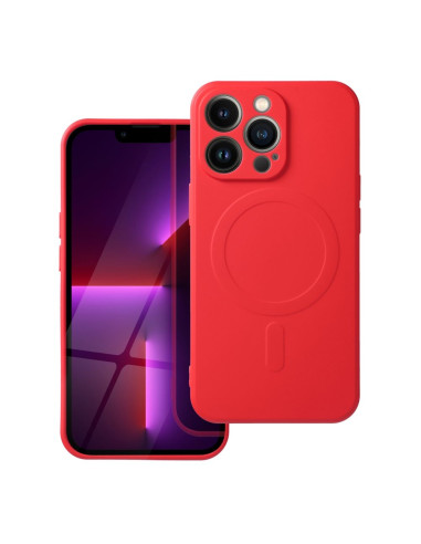SILICONE MAG COVER compatible avec MagSafe pour IPHONE 13 Pro rouge