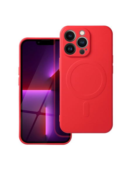 SILICONE MAG COVER compatible avec MagSafe pour IPHONE 13 Pro rouge