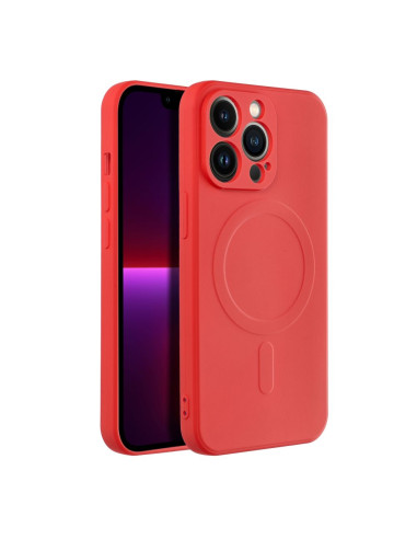 SILICONE MAG COVER compatible avec MagSafe pour IPHONE 13 Pro rouge