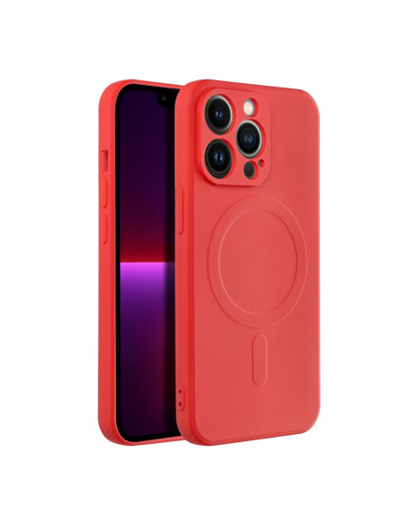SILICONE MAG COVER compatible avec MagSafe pour IPHONE 13 Pro rouge