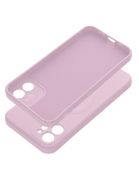 SILICONE MAG COVER compatible avec MagSafe pour IPHONE 12 rose