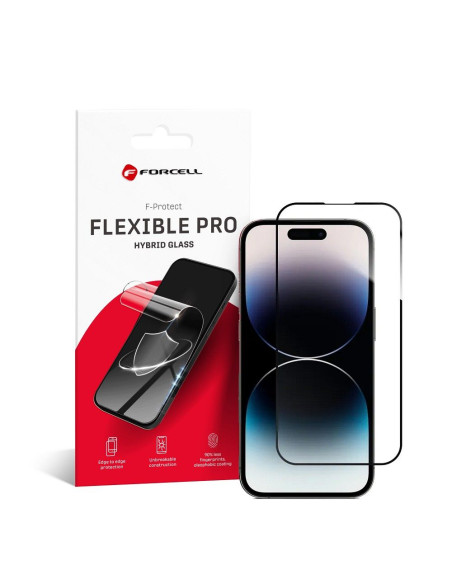 Verre hybride Forcell FLEXIBLE 5D Full Glue - APP iPhone 14 Pro NOIR