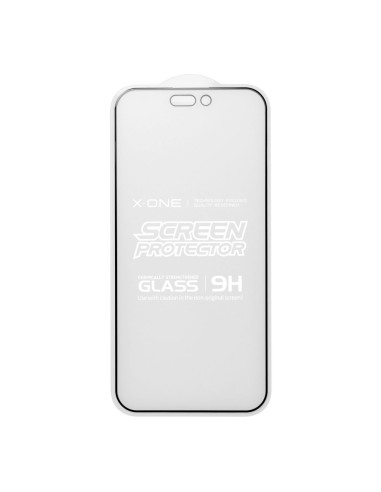 Verre trempé X-ONE Full Cover Extra Strong Mat - APP IPHO 14 Pro Max (full glue) NOIR