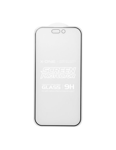 Verre trempé X-ONE Full Cover Extra Strong Mat - APP IPHO 14 Pro (full glue) NOIR
