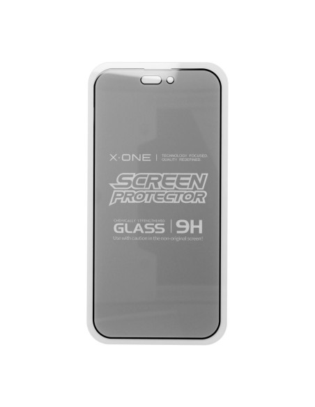Verre trempé X-ONE Full Cover Extra Strong Privacy - APP IPHO 14 Pro Max (full glue) NOIR