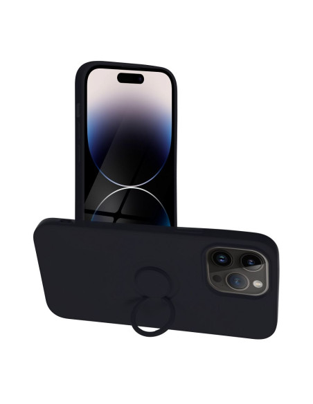 Coque SILICONE RING pour IPHONE 14 PRO MAX noir