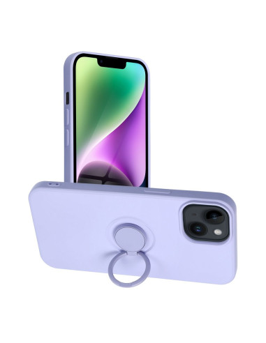Coque SILICONE RING pour IPHONE 14 violet