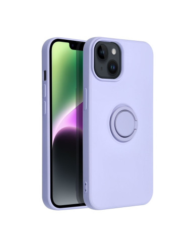 Coque SILICONE RING pour IPHONE 14 violet