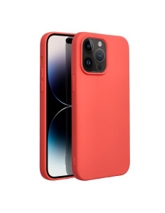 COQUE SILICONE pour IPHONE 14 PRO MAX pêche 2