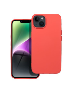 COQUE SILICONE pour IPHONE 14 pêche