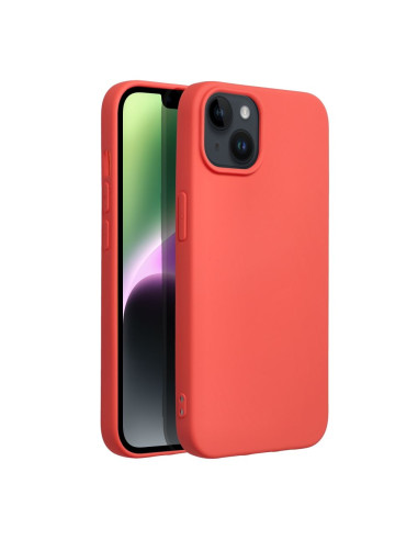 COQUE SILICONE pour IPHONE 14 pêche