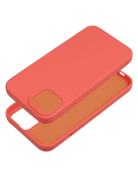 COQUE SILICONE pour IPHONE 14 pêche