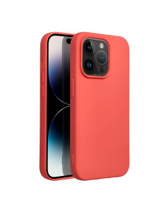 COQUE SILICONE pour IPHONE 14 PRO pêche 2