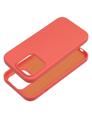 COQUE SILICONE pour IPHONE 14 PRO pêche