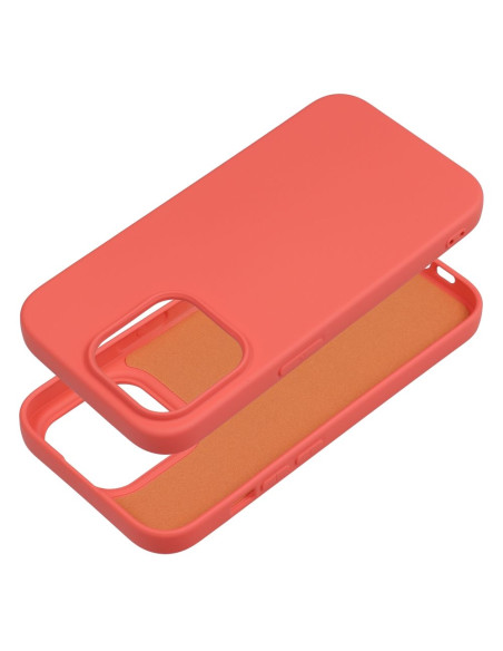 COQUE SILICONE pour IPHONE 14 PRO pêche