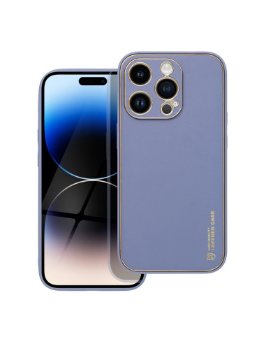 Etui LEATHER Case en cuir pour IPHONE 14 PRO BLEU