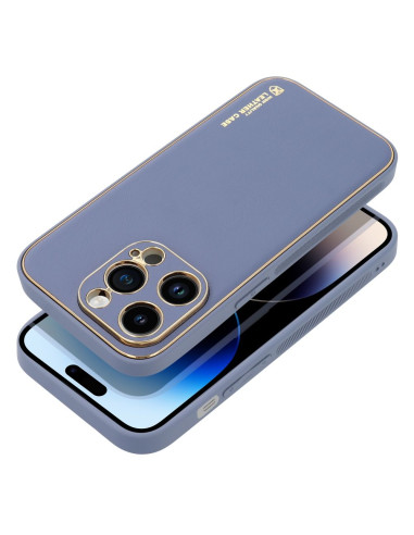 Etui LEATHER Case en cuir pour IPHONE 14 PRO BLEU