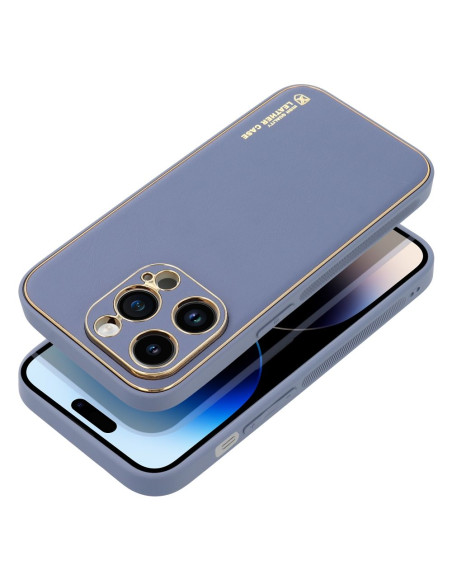 Etui LEATHER Case en cuir pour IPHONE 14 PRO BLEU