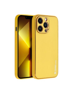 Etui LEATHER Case en cuir pour IPHONE 14 PRO JAUNE 2