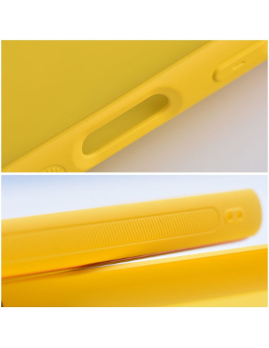 Etui LEATHER Case en cuir pour IPHONE 14 JAUNE